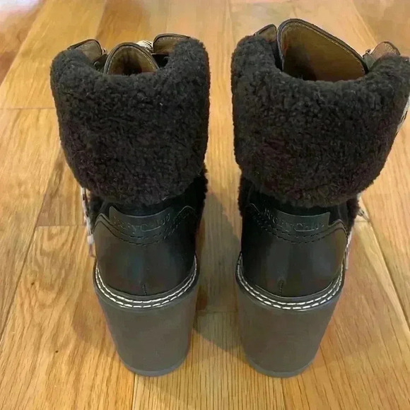 See By Chloe Women's Suede Shearling Trim Ankle Boots Size 41 - Picture 3 of 11